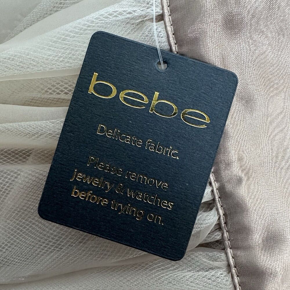 Bebe Embroidered Circle Skirt Size 4 Lace Overlay Ballet Fairy Cottagecore NWT - Picture 10 of 14